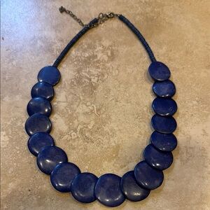 The Limited Blue Beaded Necklace with Contemporary Design